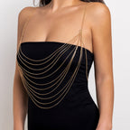Sexy Metal Chain Tassel Back Body Chain image 3