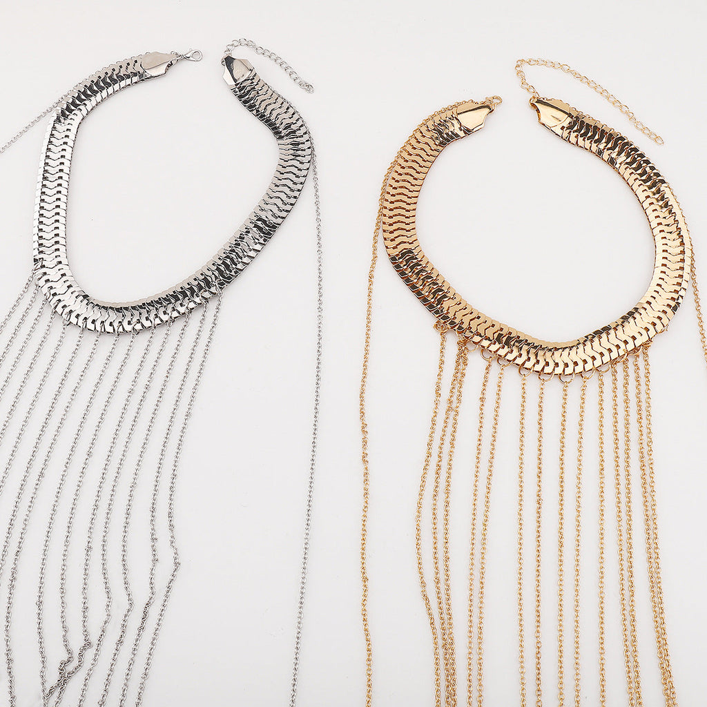Sexy Multi Layer Metal Tassel Halter Body Chain image 7
