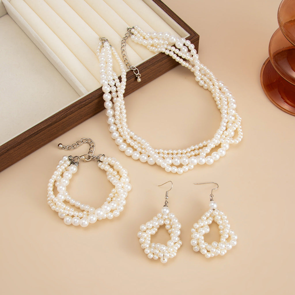 Twisted Pearl Multi Layer Minimalist NeckLace image 4