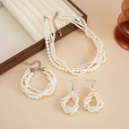 Twisted Pearl Multi Layer Minimalist NeckLace image 4