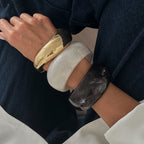 Tie Dye Acrylic Wide Curved Vintage Bracelet image 3