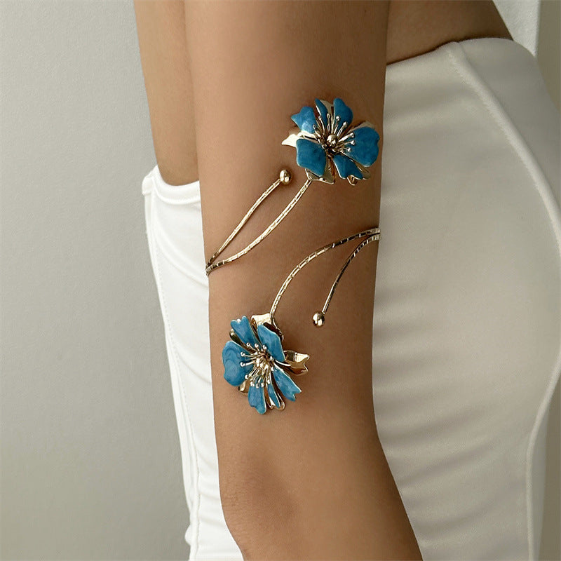 Oil Dripping Flower Open Bracelet image 4