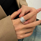 Brushed Multi Layer Open Wide Bracelet image 8