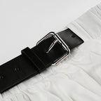 Color Block Low Waist Belt Ruffle A Line Mini Skirt image 5