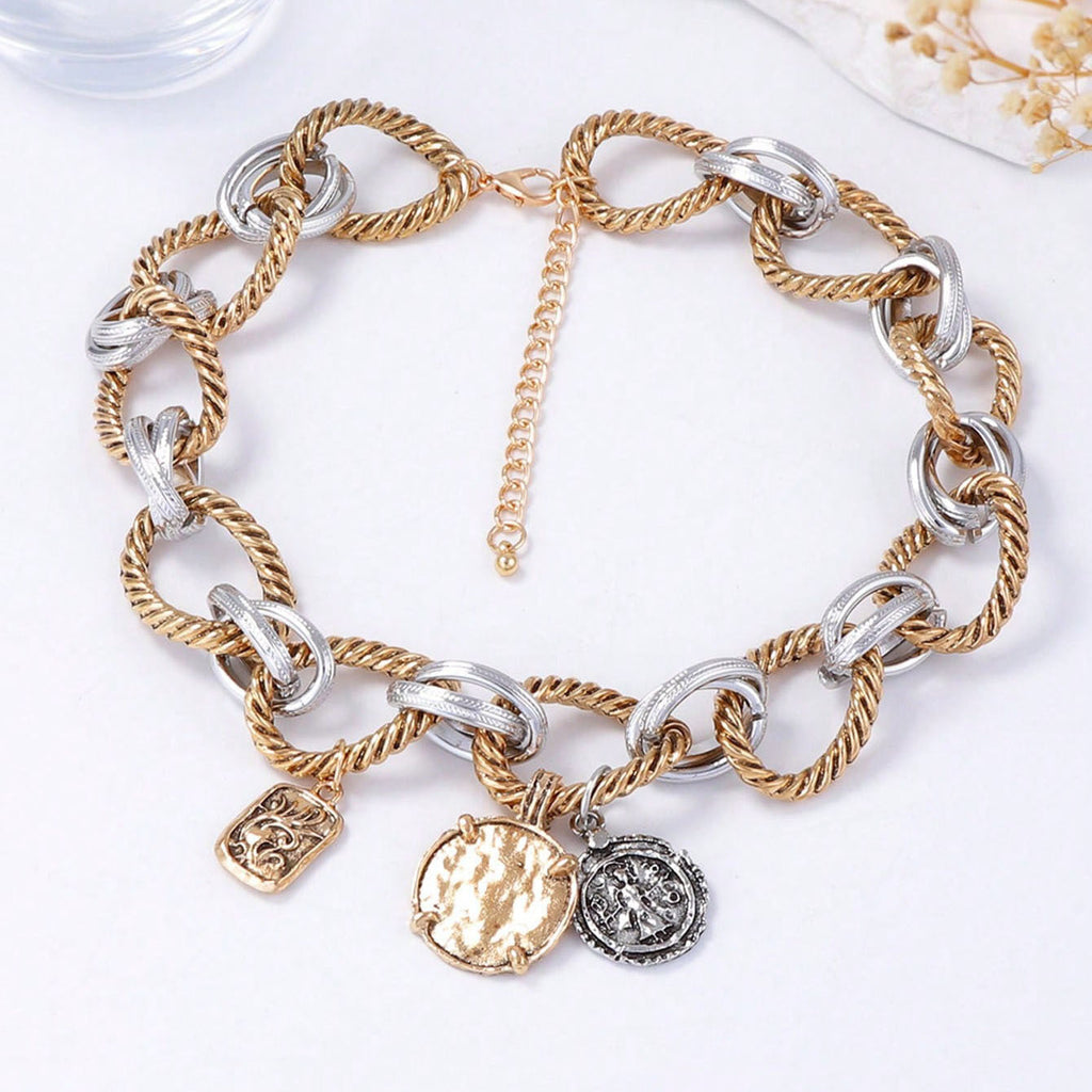 O Ring Interlock Alloy Badge NeckLace image 5