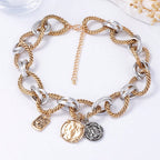 O Ring Interlock Alloy Badge NeckLace image 5