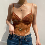 Vintage Lace Maple Print Cami Top image 3