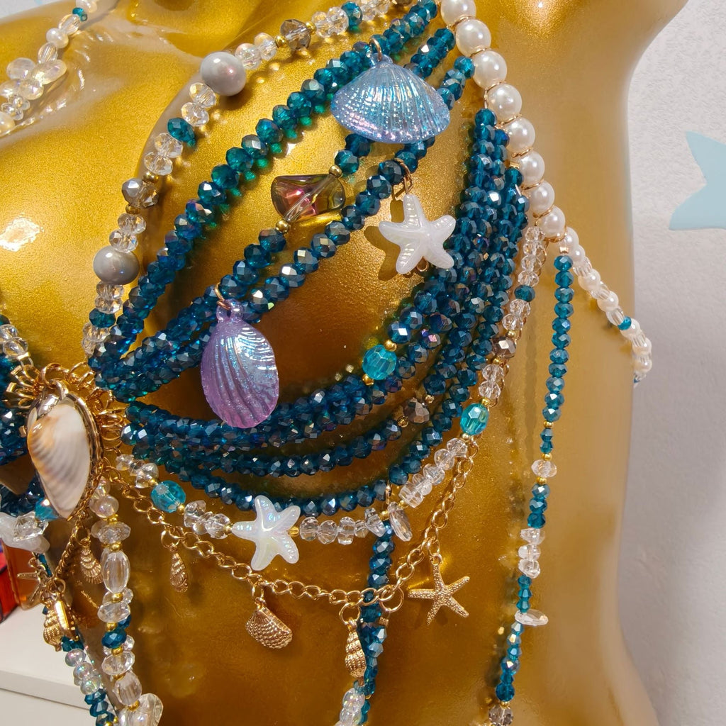 Ocean Style Pearl Beaded Chest Body Chain image 8