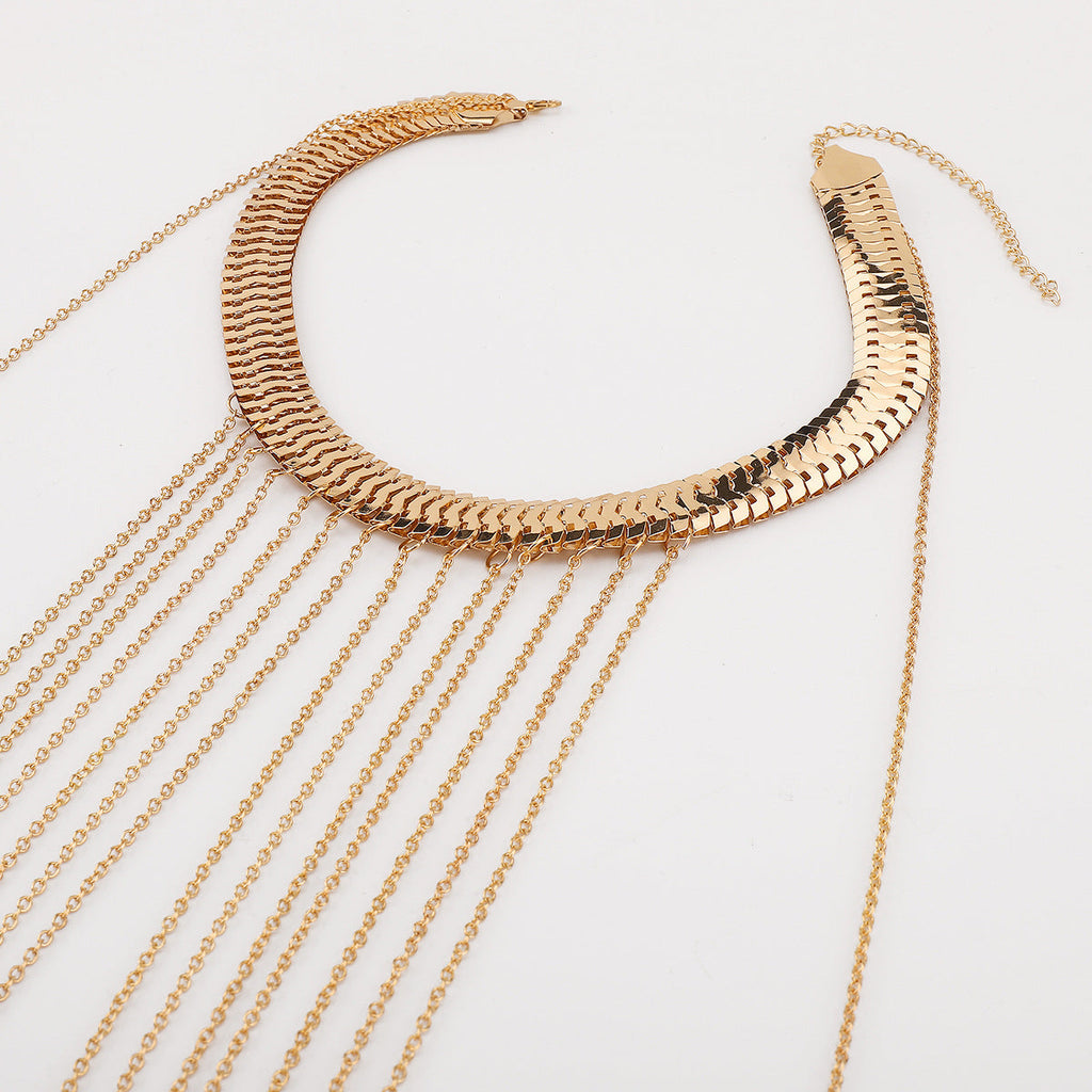 Sexy Multi Layer Metal Tassel Halter Body Chain image 5