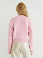 Custom Solid Color V-Neck Loose Knit Cardigan image 5