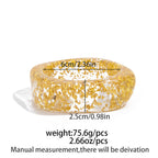 Smooth Wide Gold Foil Tie Dye Bracelet image 10
