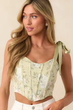 Floral Tie Sexy Slim Cami Top image 2