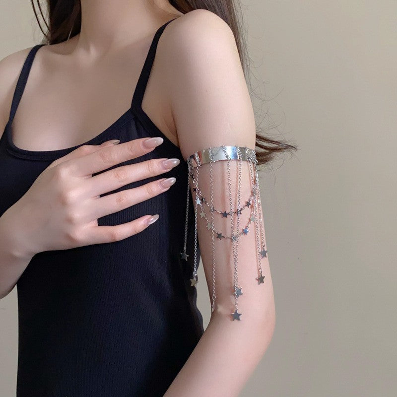 Vintage Open Minimalist Chain Tassel Bracelet image 4