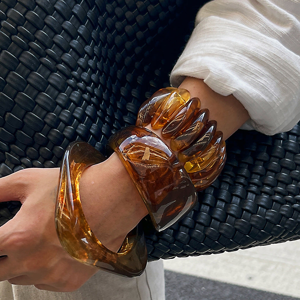 Wide Marble Texture Translucent Bracelet image 1