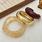 Smooth Wide Gold Foil Tie Dye Bracelet image 4