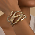 Punk Metal Snake Wrap Bracelet image 1