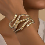 Punk Metal Snake Wrap Bracelet image 1