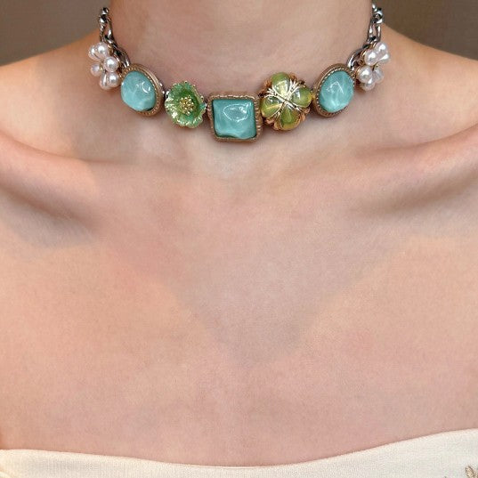 Vintage Boho Beaded Layered NeckLace image 3