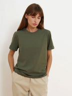 Minimalist Casual Solid Crew Neck T-shirt image 23