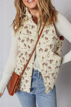 Romantic Floral Color Block Vest image 2