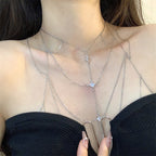Zircon Tassel Multi Layer Stackable Body Chain image 3