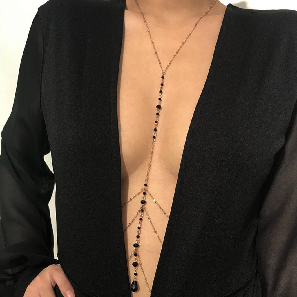 Sexy Multi Layer Crystal Minimalist Body Chain image 2