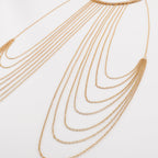 Sexy Multi Layer Metal Tassel Halter Body Chain image 6
