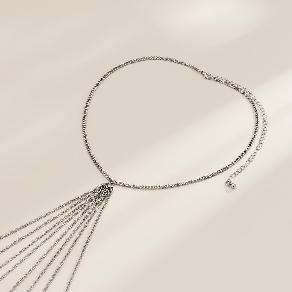 Sexy Minimalist Multi Layer Tassel Chest Body Chain image 8