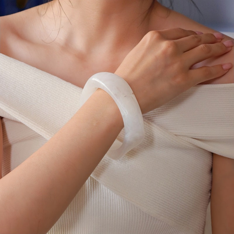 Irregular Geometric Round Acrylic Bracelet image 12