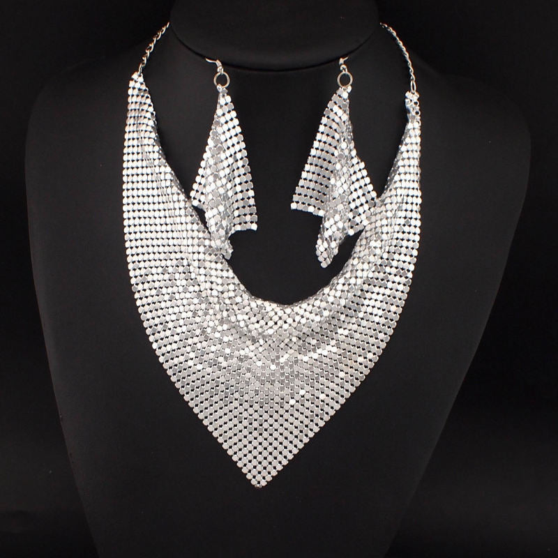Leopard Print Sequin Triangle Scarf NeckLace image 5