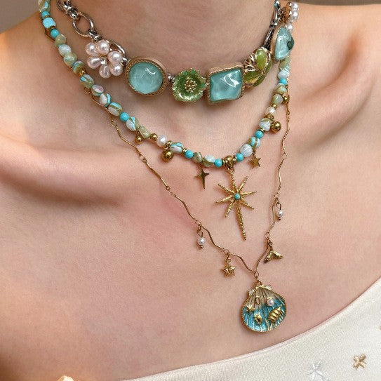 Vintage Boho Beaded Layered NeckLace image 2