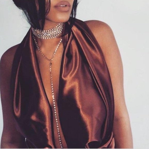 Stylish Multi Layer Full Rhinestone NeckLace image 2