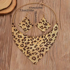 Leopard Print Sequin Triangle Scarf NeckLace image 4