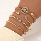 Rhinestone Heart Alloy Luxury Bracelet image 1