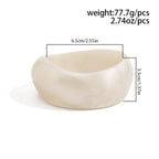 Tie Dye Acrylic Wide Curved Vintage Bracelet image 8