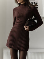 Long Sleeve High Neck Sweater Dress image 1
