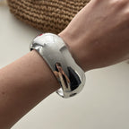 Resin Oval Wide Geometric Leopard Bracelet image 6