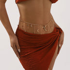 Elegant Tassel Star Moon Diamond Waist Body Chain image 2