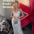 V-Neck Glitter Backless Slip Dress Party Dress image 13
