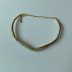 Minimal Metal Irregular Lava Rhinestone NeckLace image 3
