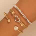 Rhinestone Heart Alloy Luxury Bracelet image 2