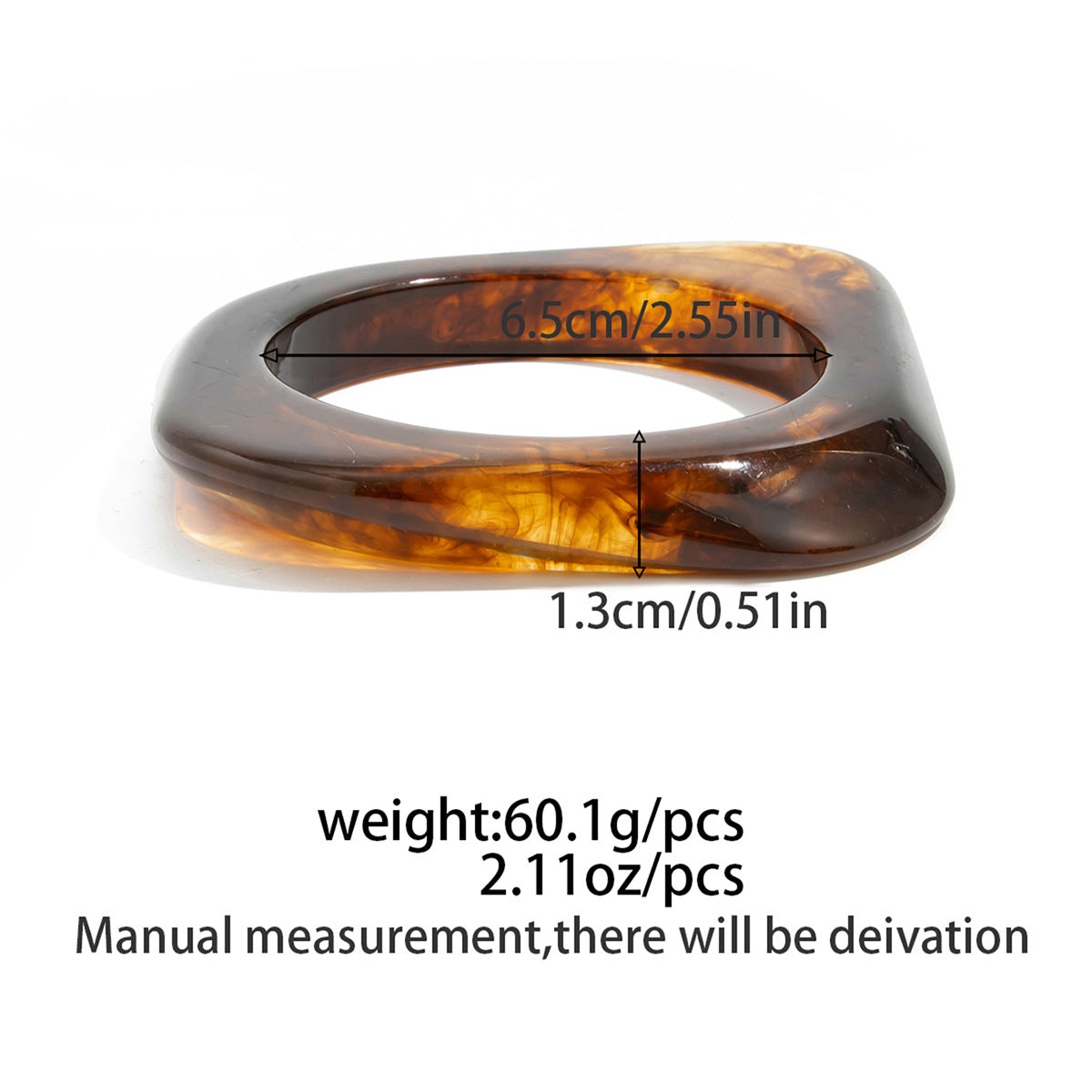 Wide Marble Texture Translucent Bracelet image 10