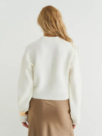 Custom Solid Color V-Neck Loose Knit Cardigan image 17