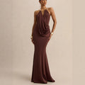 Ruffle Cowl Neck Bodycon Maxi Dress image 6