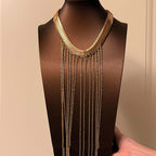 Sleek Gold Tassel Sexy Body Chain image 4