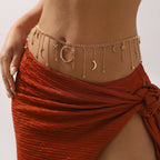 Elegant Tassel Star Moon Diamond Waist Body Chain image 4
