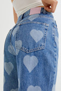 High Waist Vintage Heart Straight Jean image 3