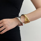 Metal Cross Wrap Irregular Open Bracelet image 1
