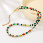 Colorful Natural Gem Beaded NeckLace image 2