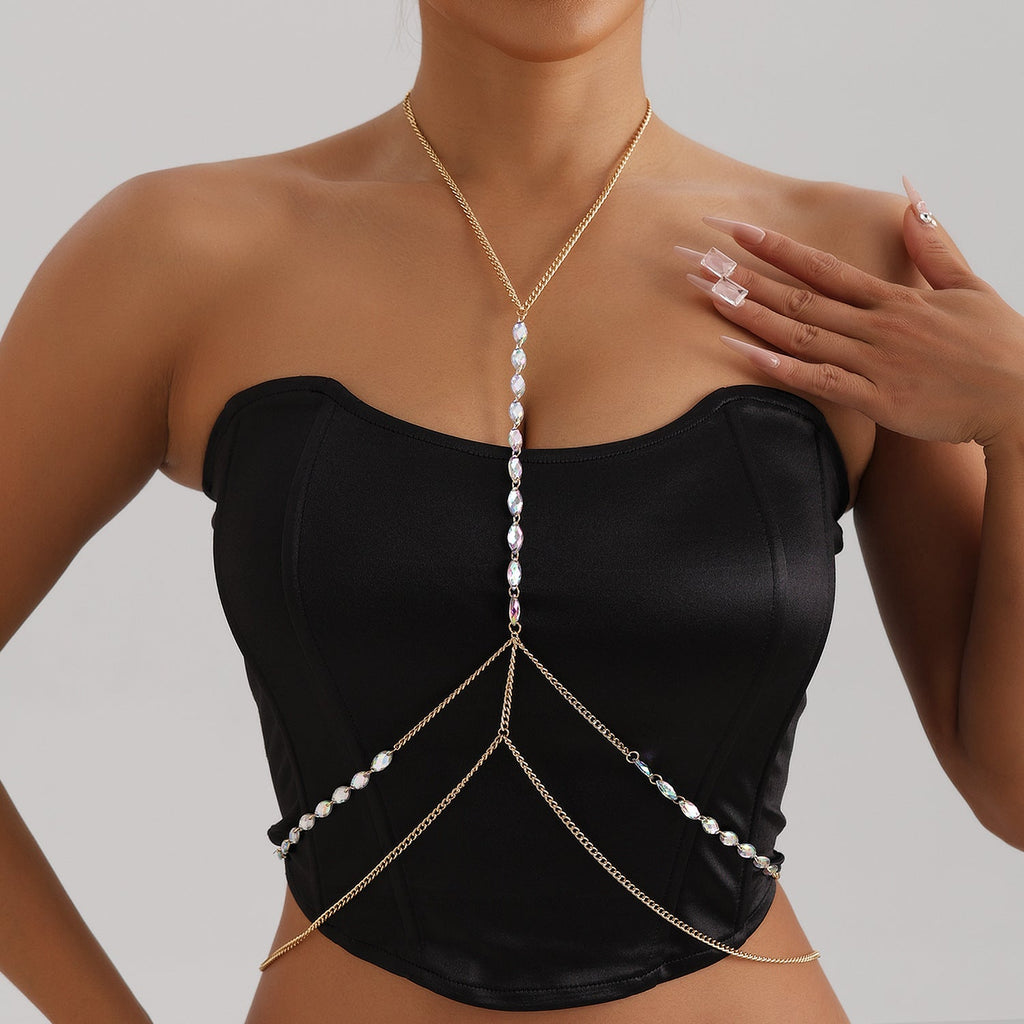 Sexy Metal Cross Thin Chain Body Chain image 1